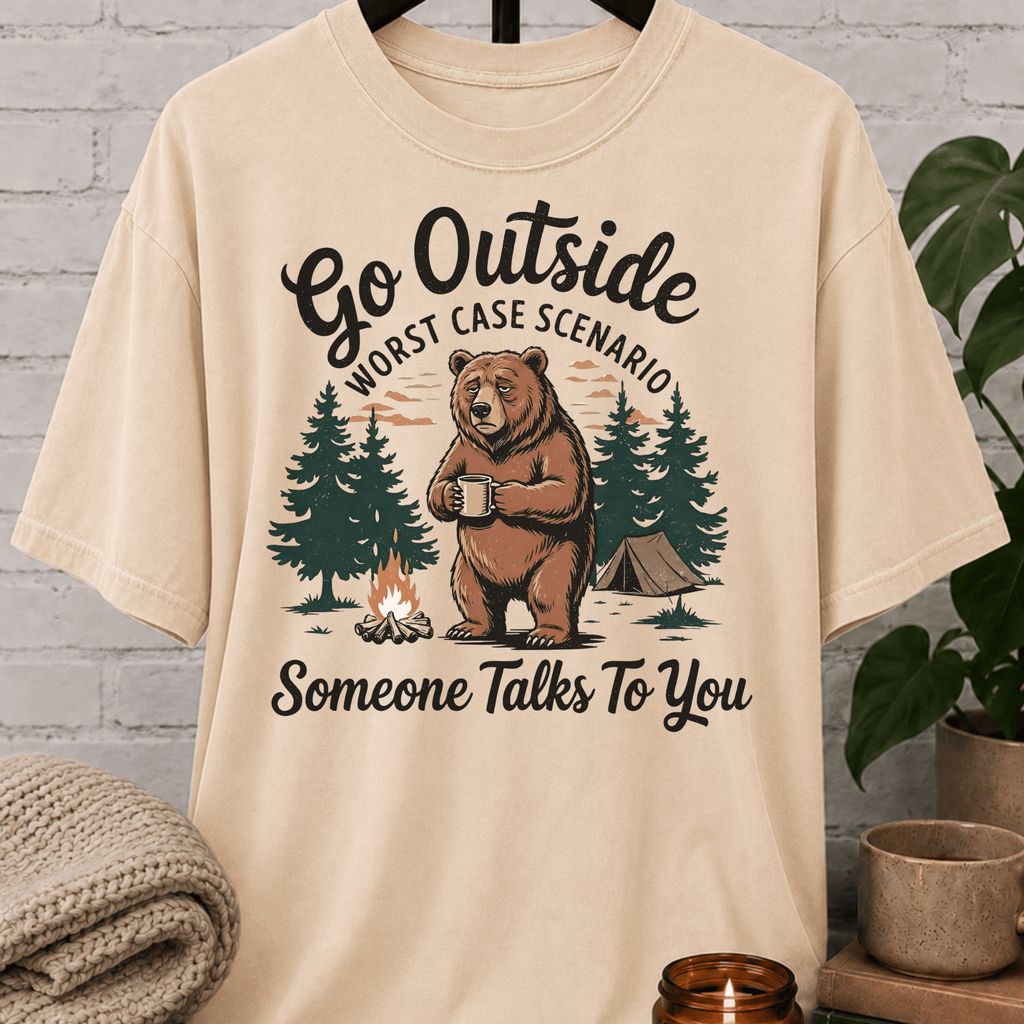 Go Outside Bear T-Shirt