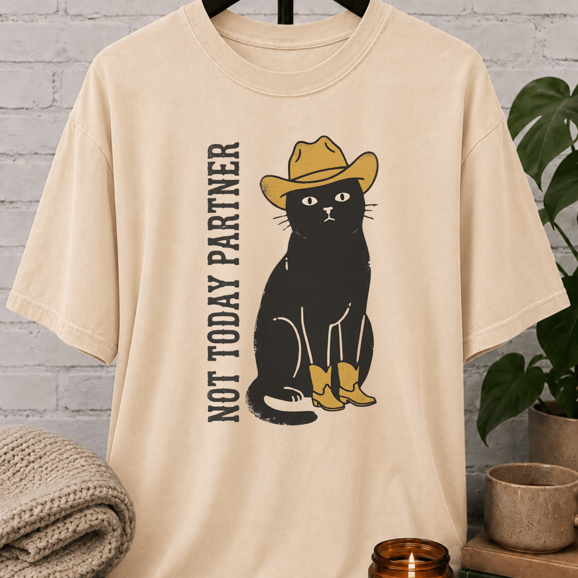 Not Today Partner Western Cat T-Shirt
