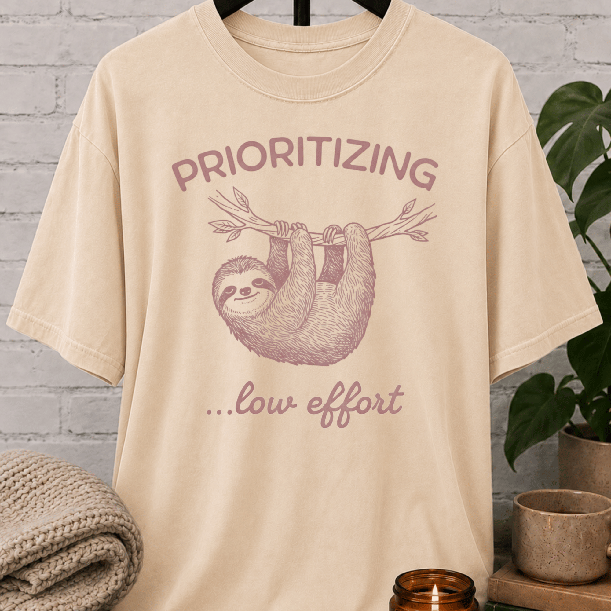 Prioritizing Low Effort Sloth T-Shirt