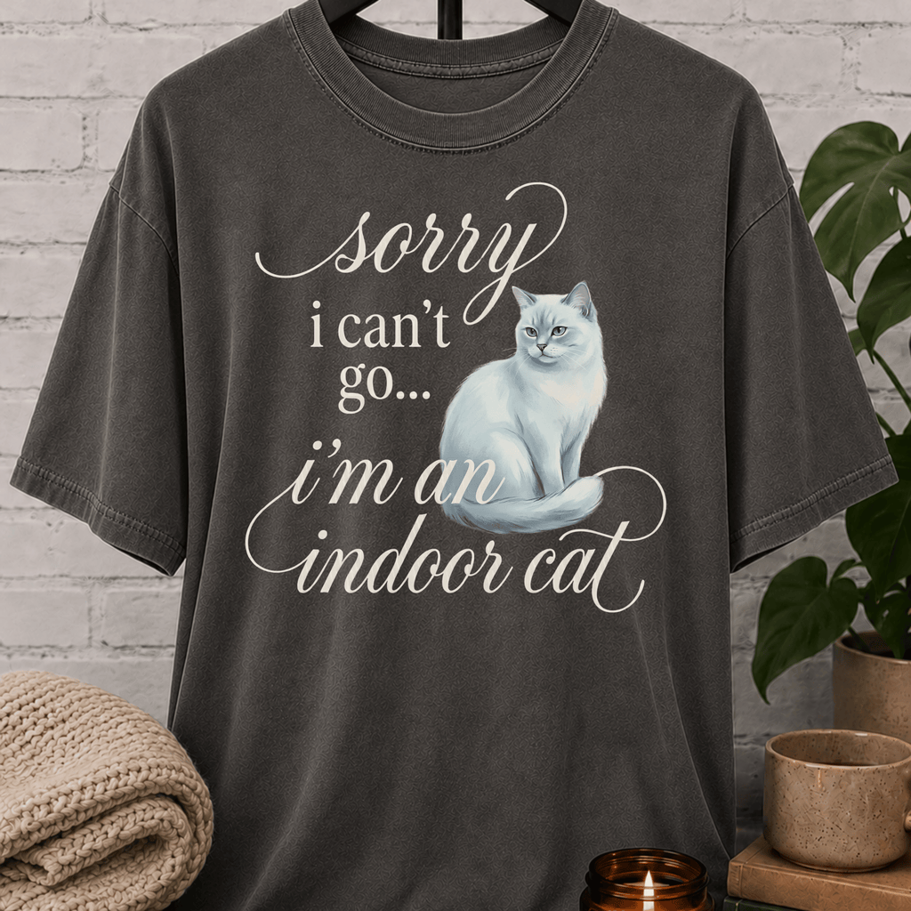 Sorry I Can't Go Cat T-Shirt