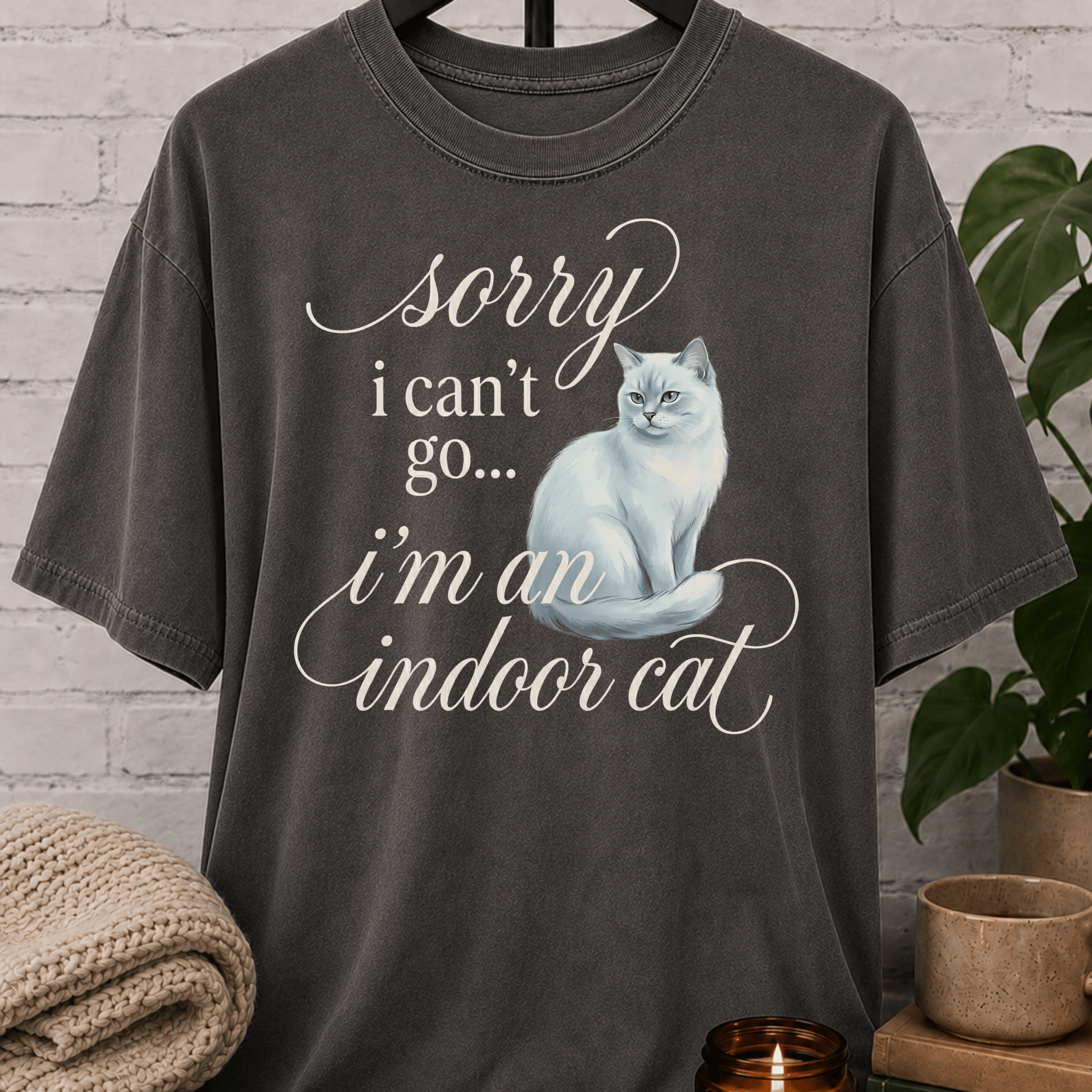 Sorry I Can't Go Cat T-Shirt