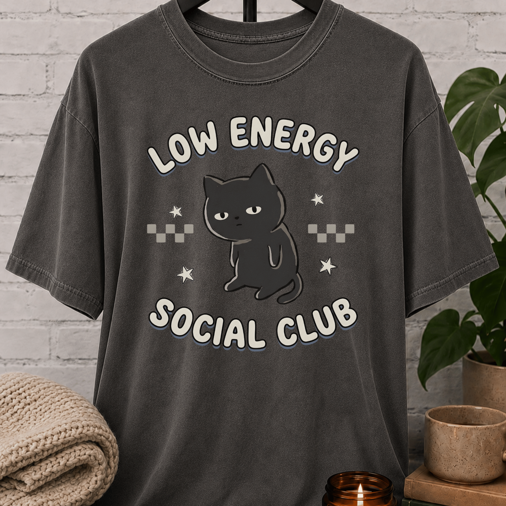 Low Energy Social Club Cat T-Shirt
