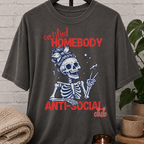 Certified Homebody Anti-Social Club Skeleton T-Shirt