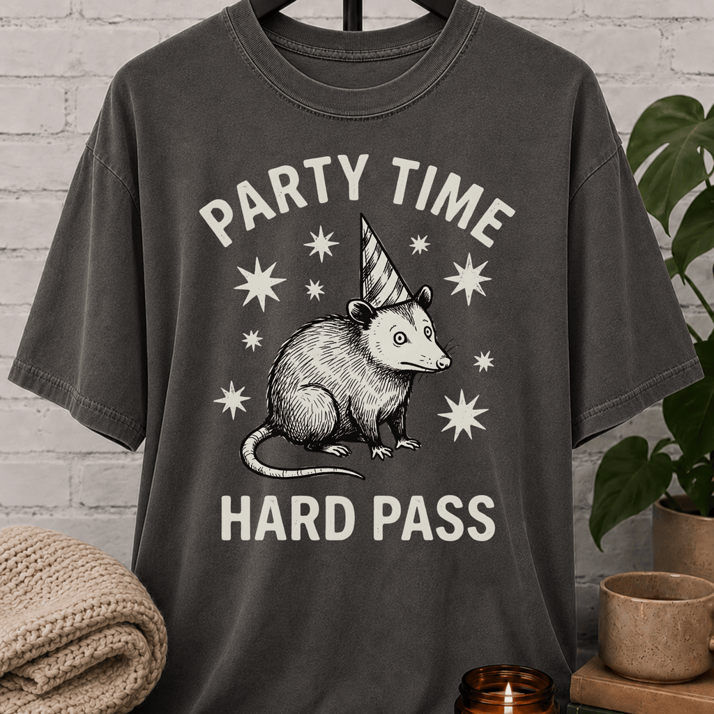 Party Time Hard Pass Opossum T-Shirt