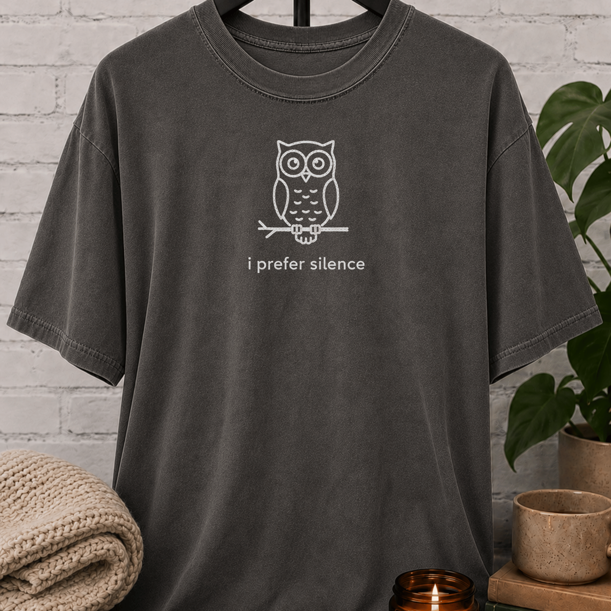 I Prefer Silence Owl T-Shirt