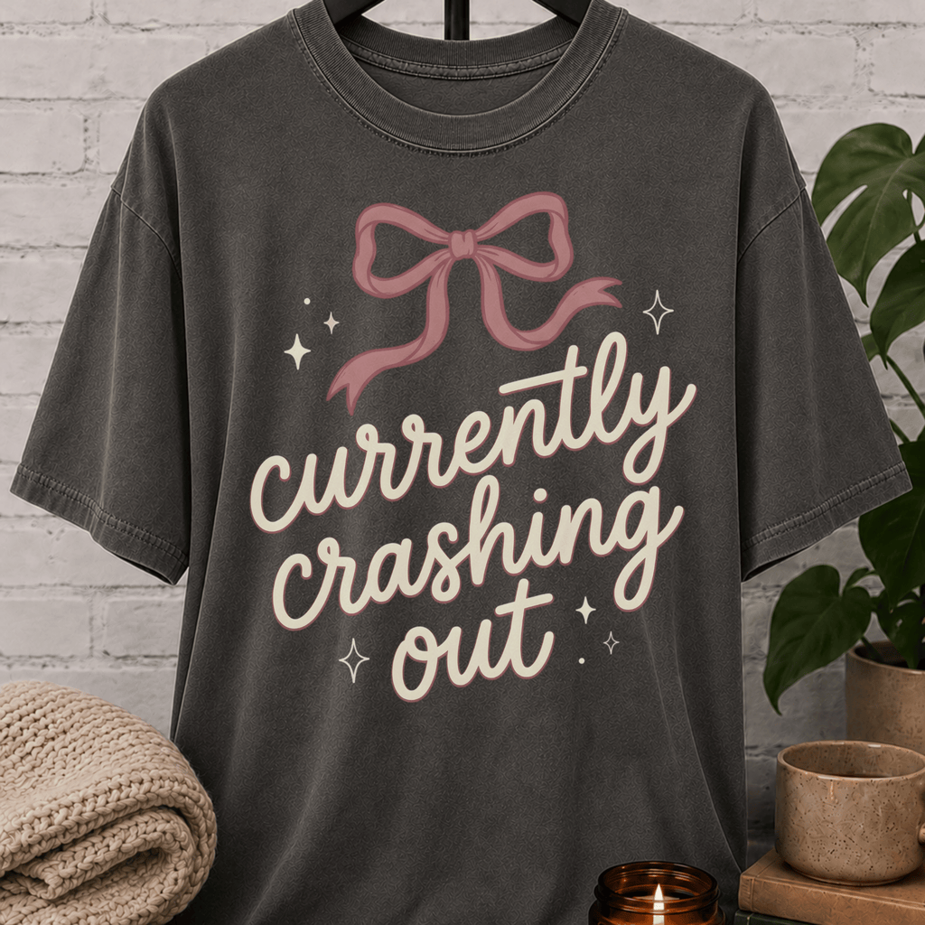 Currently Crashing Out Coquette T-Shirt