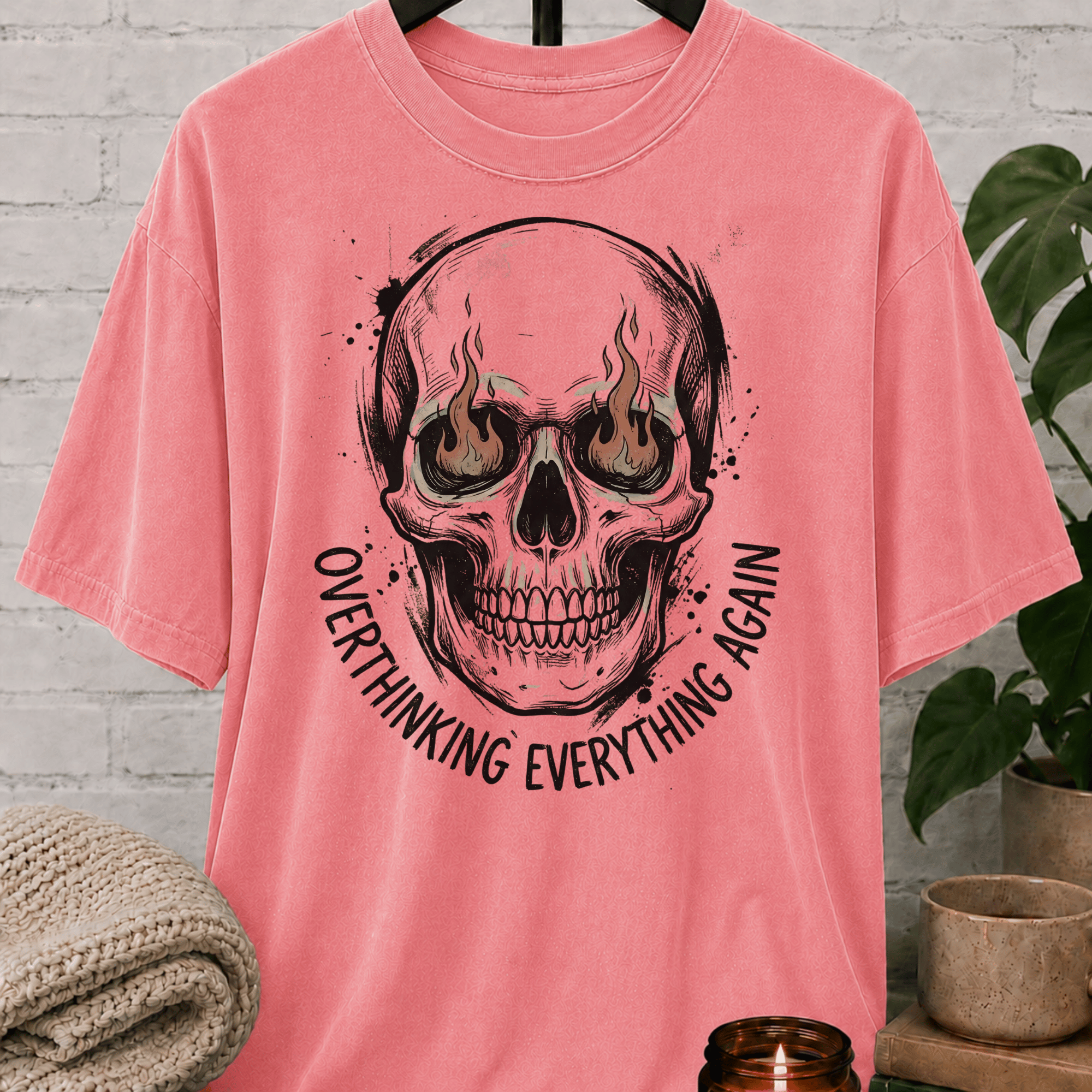 Overthinking Everything Skull T-Shirt