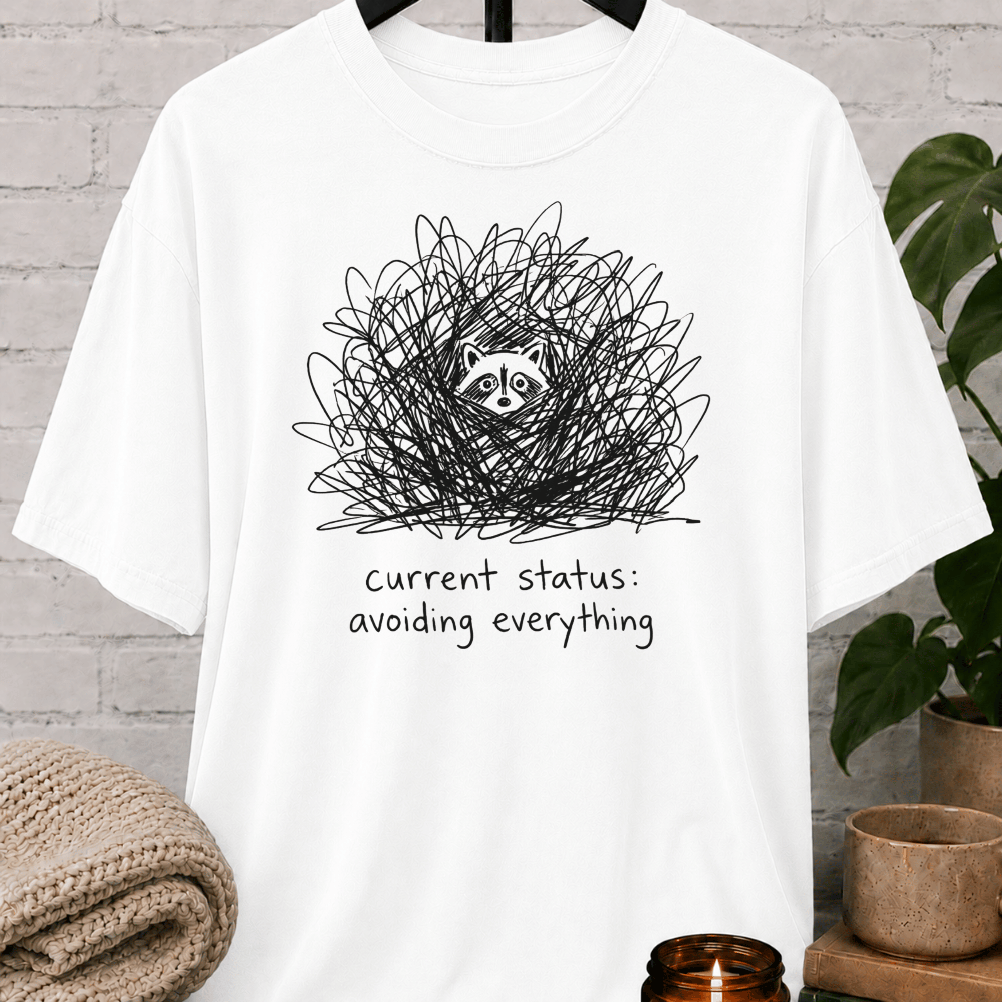 Avoiding Everything Raccoon T-Shirt