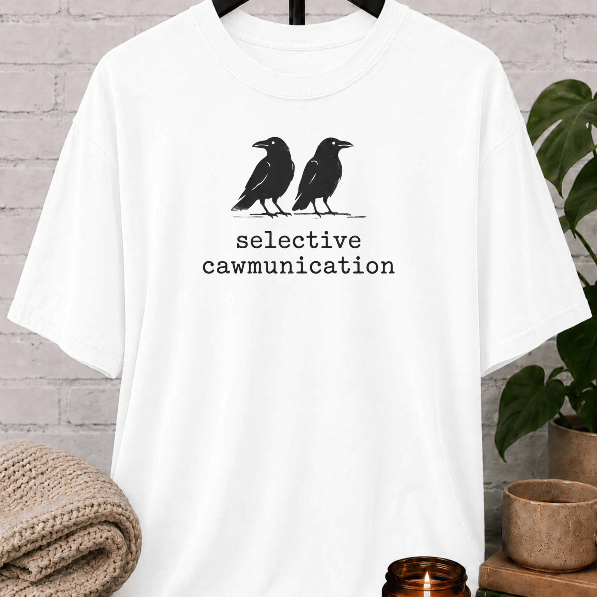 Selective Caw-munication Crow T-Shirt